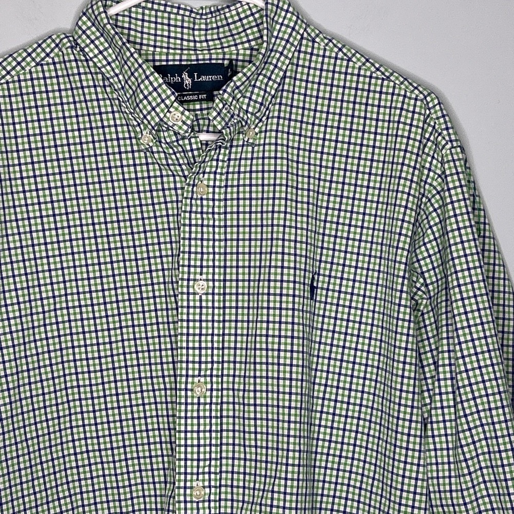 Ralph Lauren Preppy Button Down Shirt Long Sleeve Classic Casual Style XL
